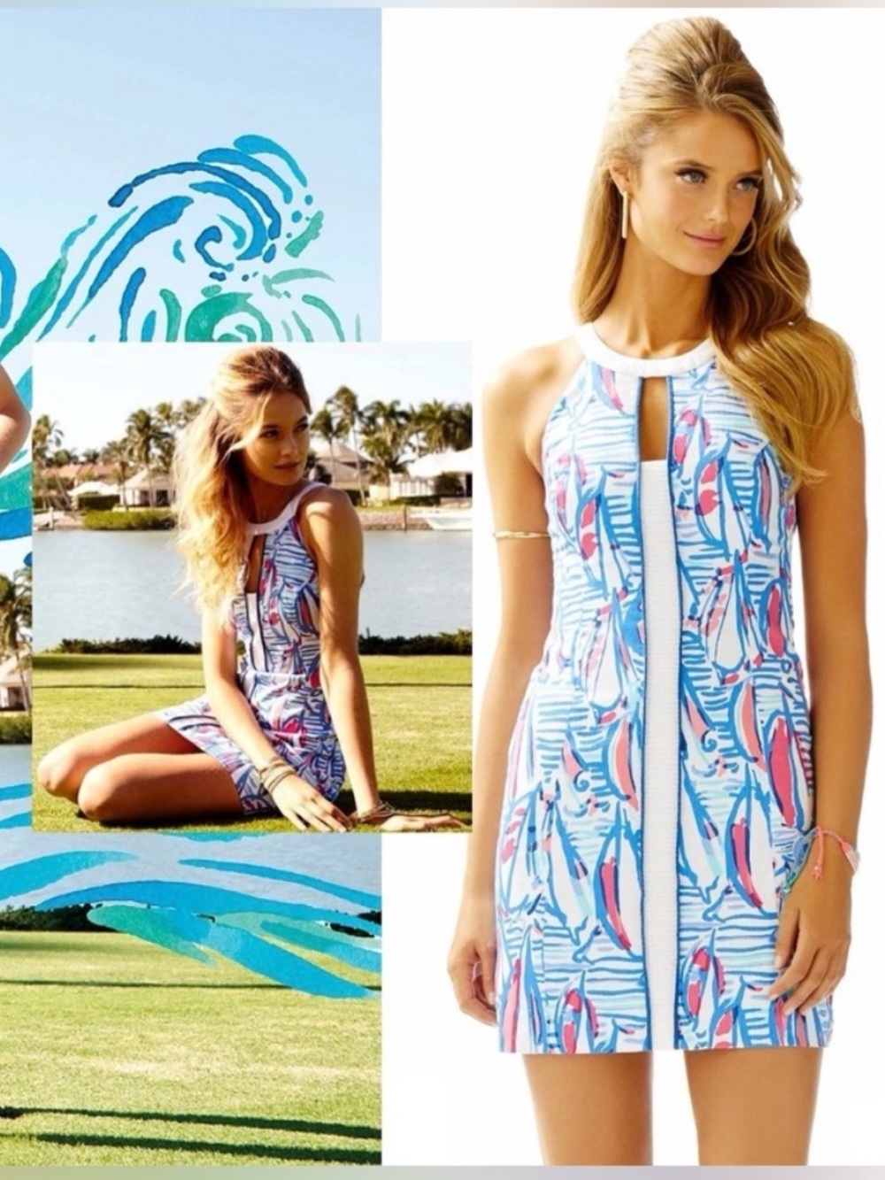Lilly Pulitzer โRed Right Returnโ Pearl Shift Dress size 00